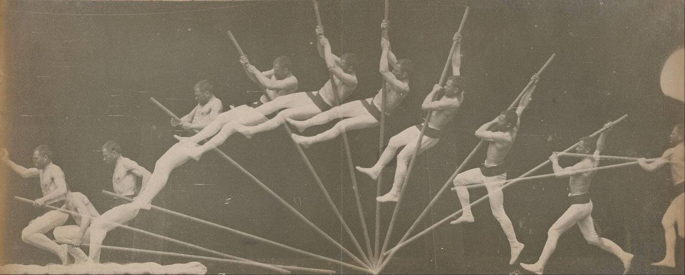 Étienne-Jules Marey, Saut à la perche, vers 1890