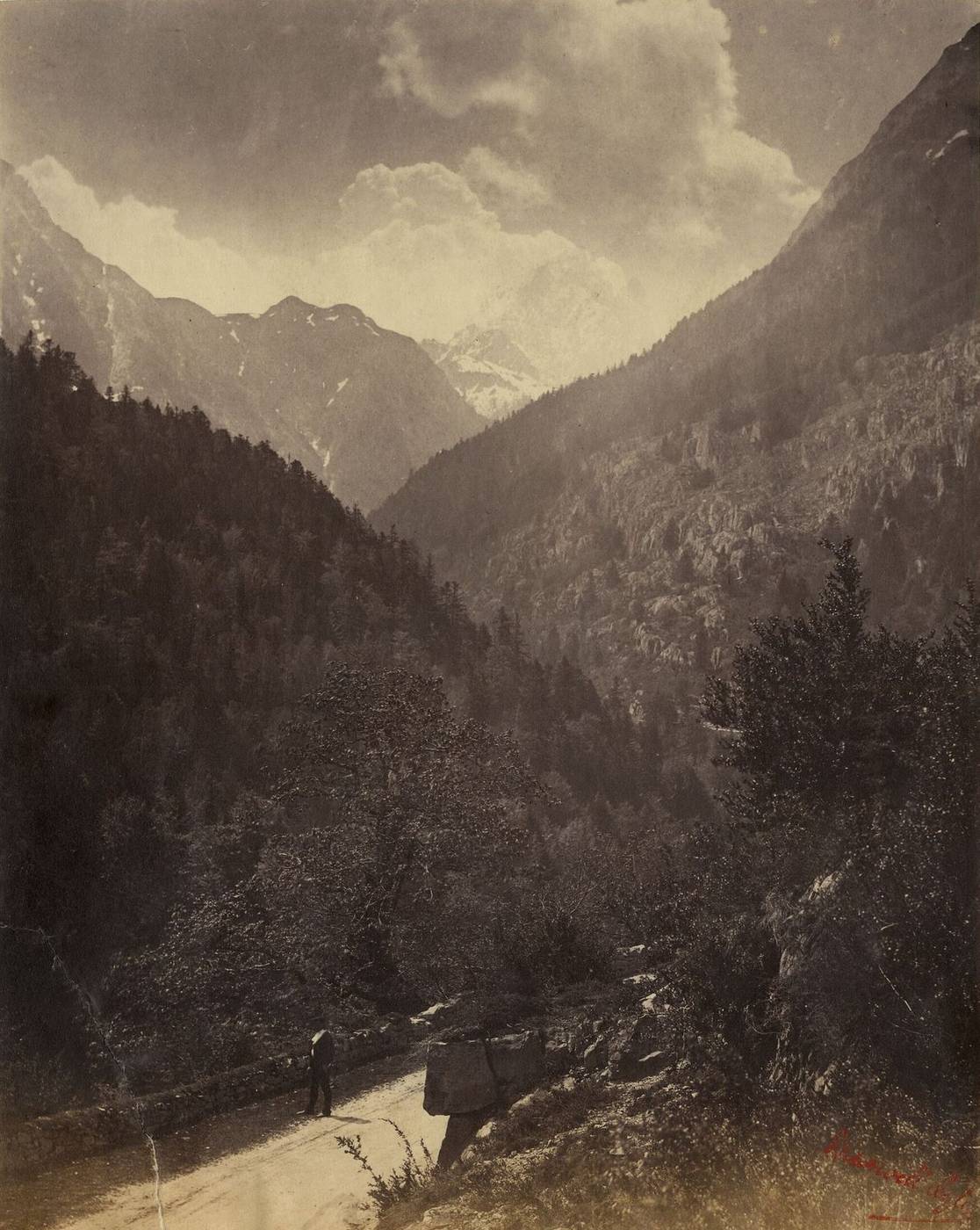 Farnham Maxwell-Lyte, Pic du Midi d’Ossau, route de Gabas, vers 1860